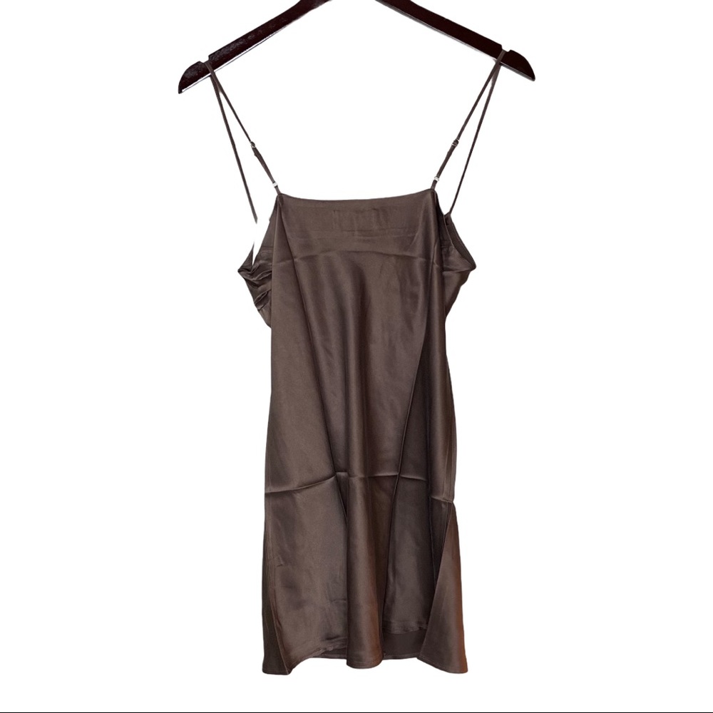 CAPULET x REVOLVE RAE SILK MINI DRESS XS MINK - Picture 7 of 12